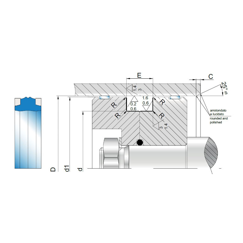 Pseal KDAE 115x100x12.5 CR